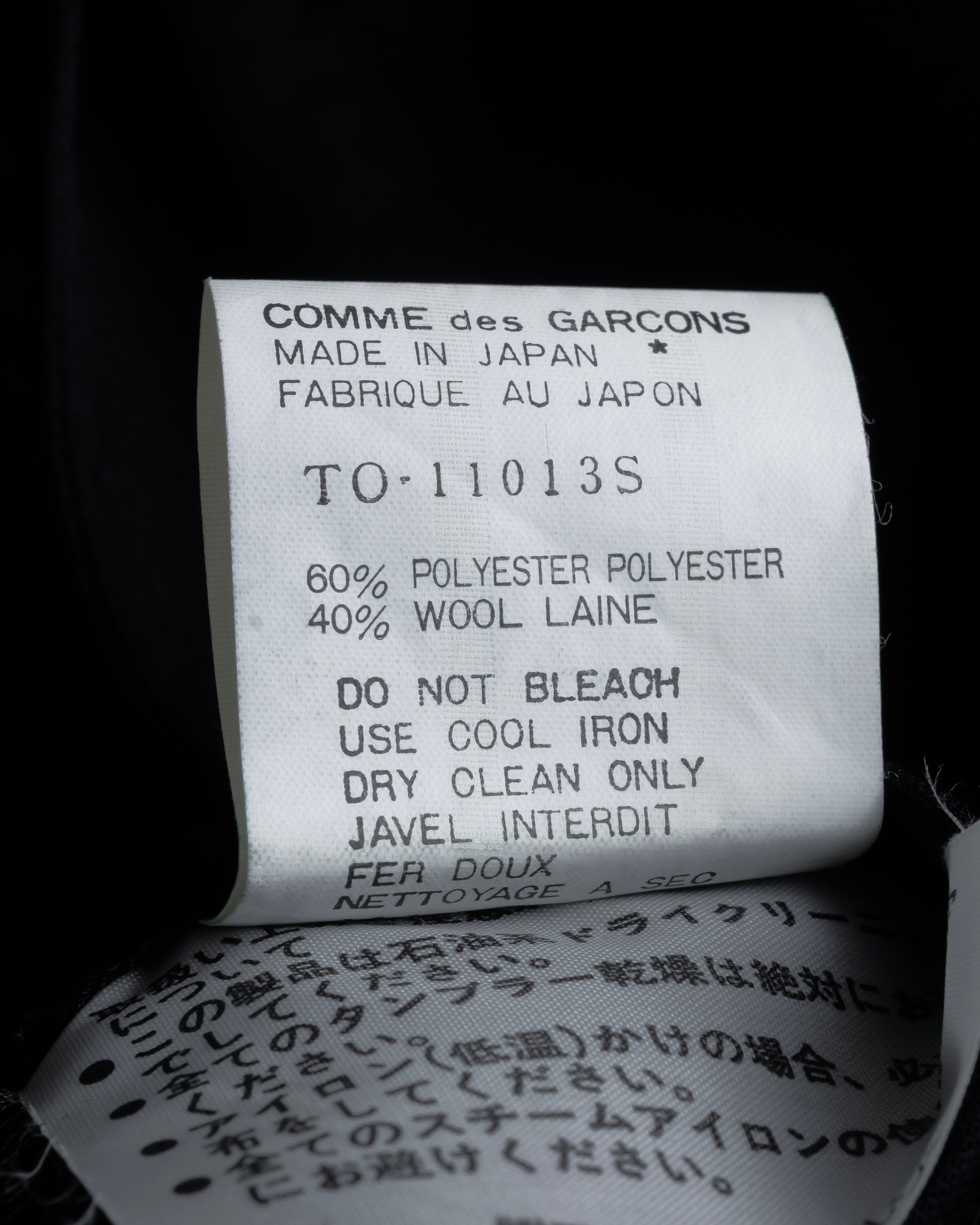 "tricot COMME des GARCONS" 90's Tailored collar belted long dress