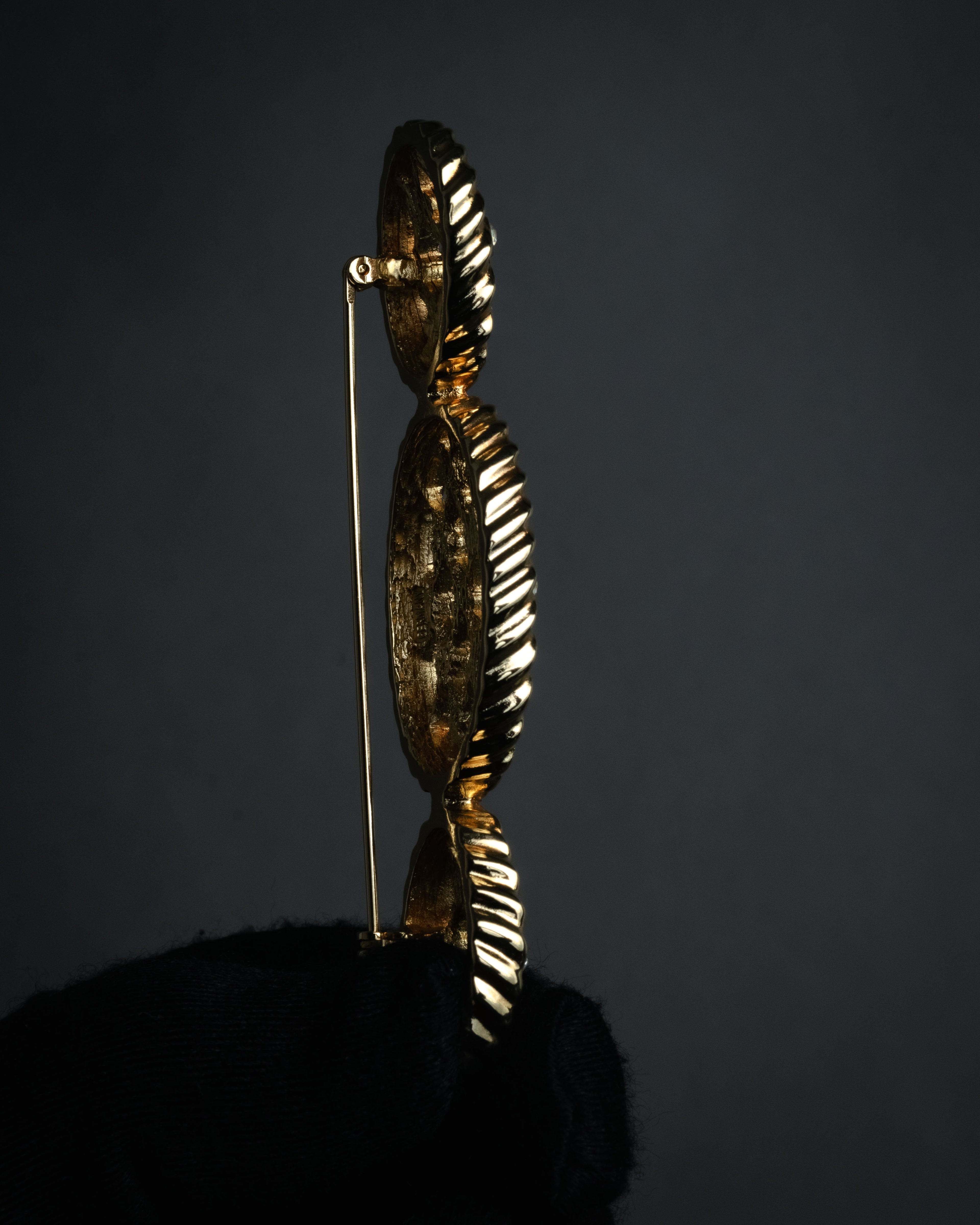 “Christian Dior” 70’s-80’s Lattice rhinestone brooch