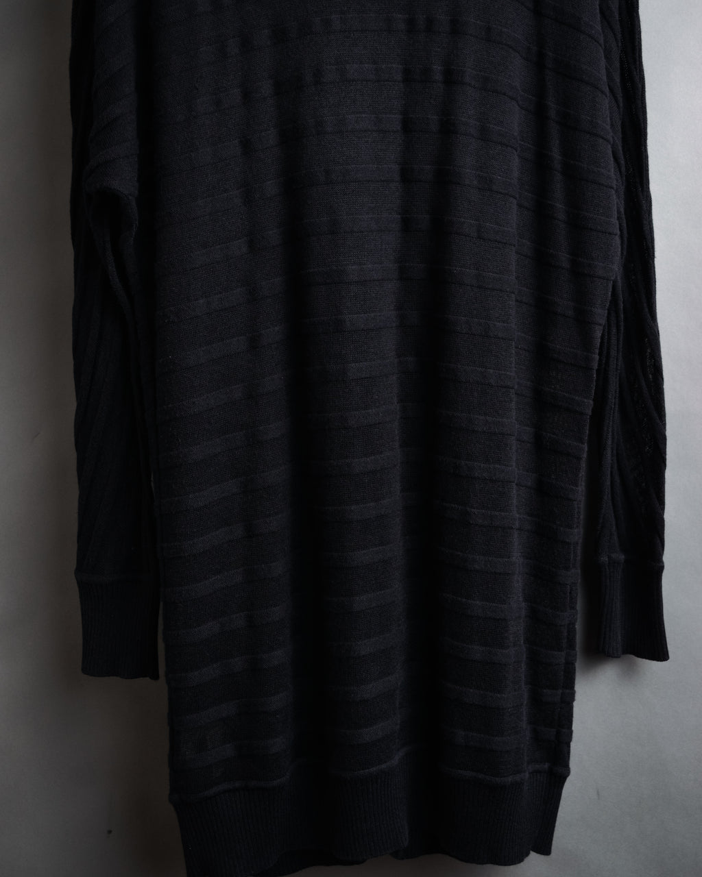 “Maison Martin Margiela” 2000’s Sheer shadow stripe long cardigan