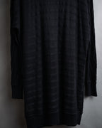 “Maison Martin Margiela” 2000’s Sheer shadow stripe long cardigan