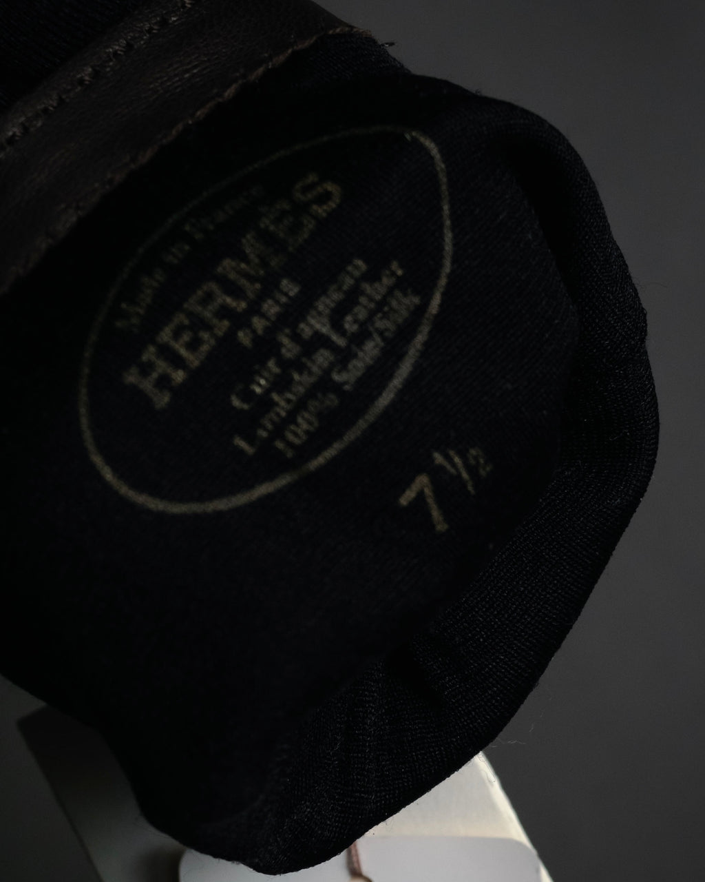 “HERMÈS” 2010’s bi material lambskin silk lined gloves