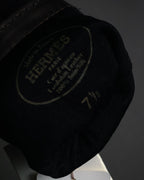 “HERMÈS” 2010’s bi material lambskin silk lined gloves