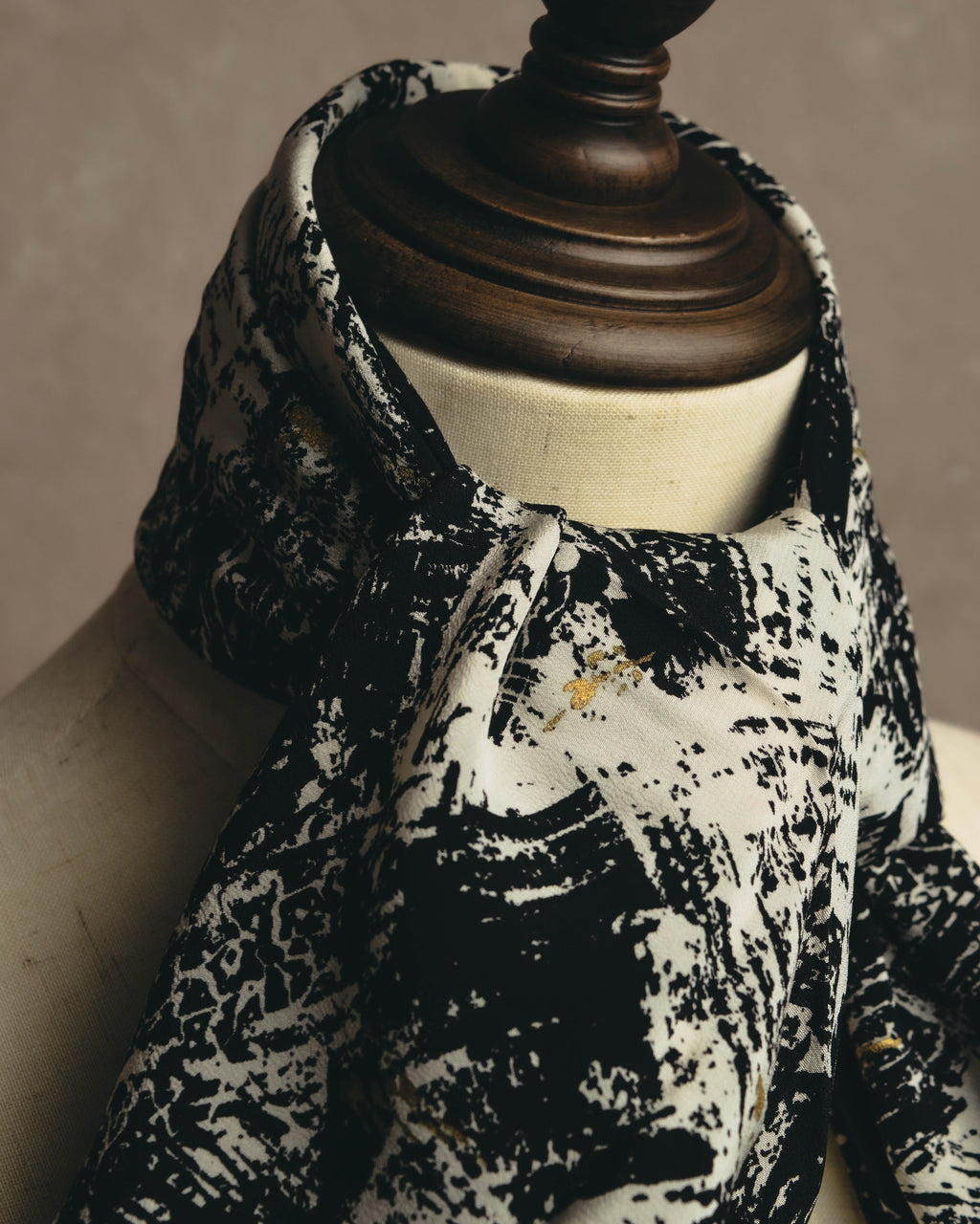 "Christian Dior" 80's-90's Artful abstract silk scarf