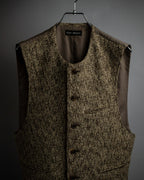 "ISSEY MIYAKE" Brushed texture 5-buttons vest
