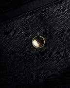 "Christian Dior" 80’s structured grained leather flap shoulder bag