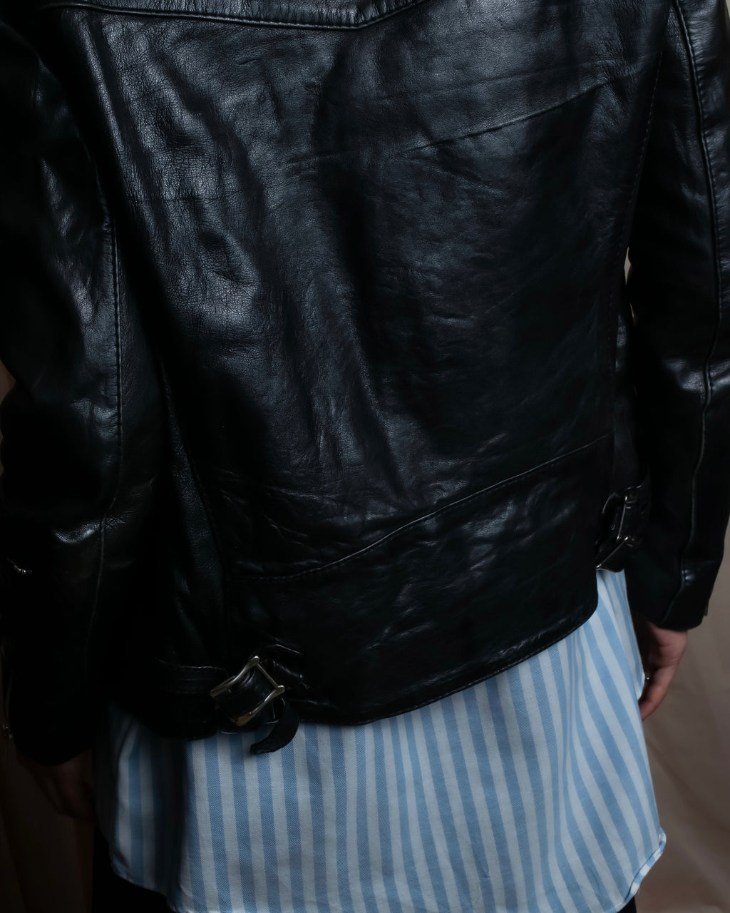 "HYSTERIC GLAMOUR" Lamb leather double riders jacket