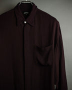 "JEAN PAUL GAULTIER" Draping form burgundy shirt