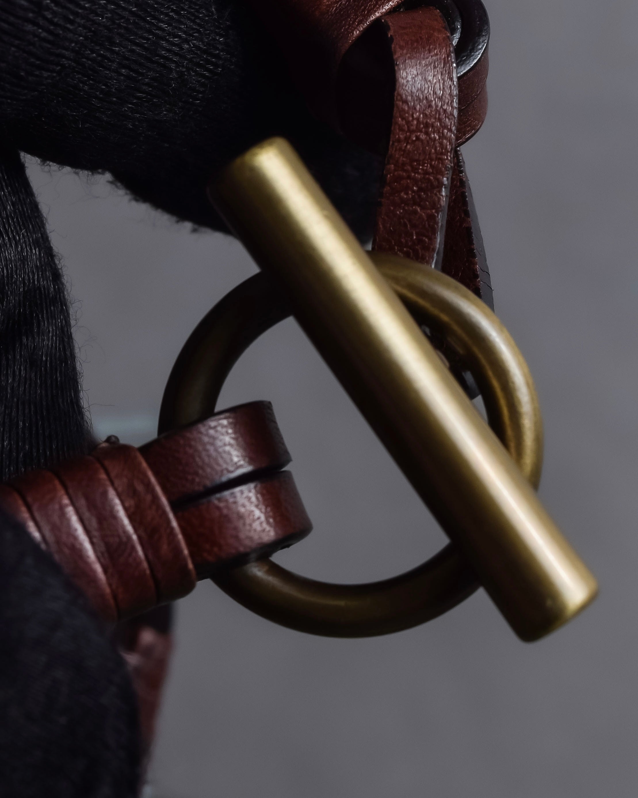 "CELINE" Bundled wrap leather layered belt