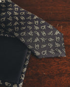 "Hermès" 80's-90's Classic jacquard silk necktie