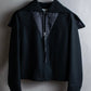 "MM6 MAISON MARGIELA" Wool blend zip up cape collar jacket