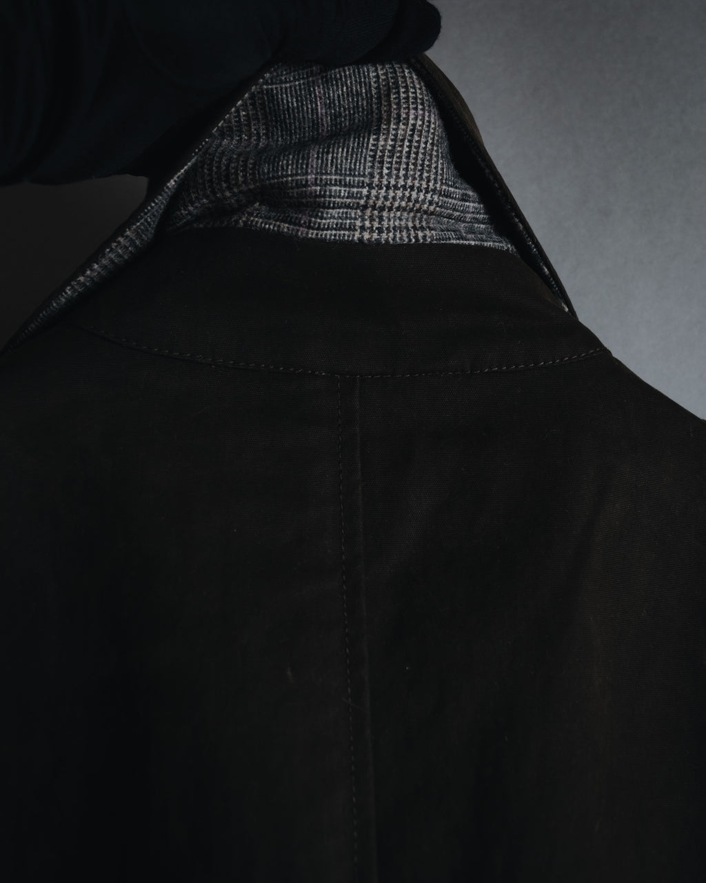 "DOLCE & GABBANA" 00’s resin coated patch detail belted coat