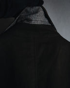 "DOLCE & GABBANA" 00’s resin coated patch detail belted coat