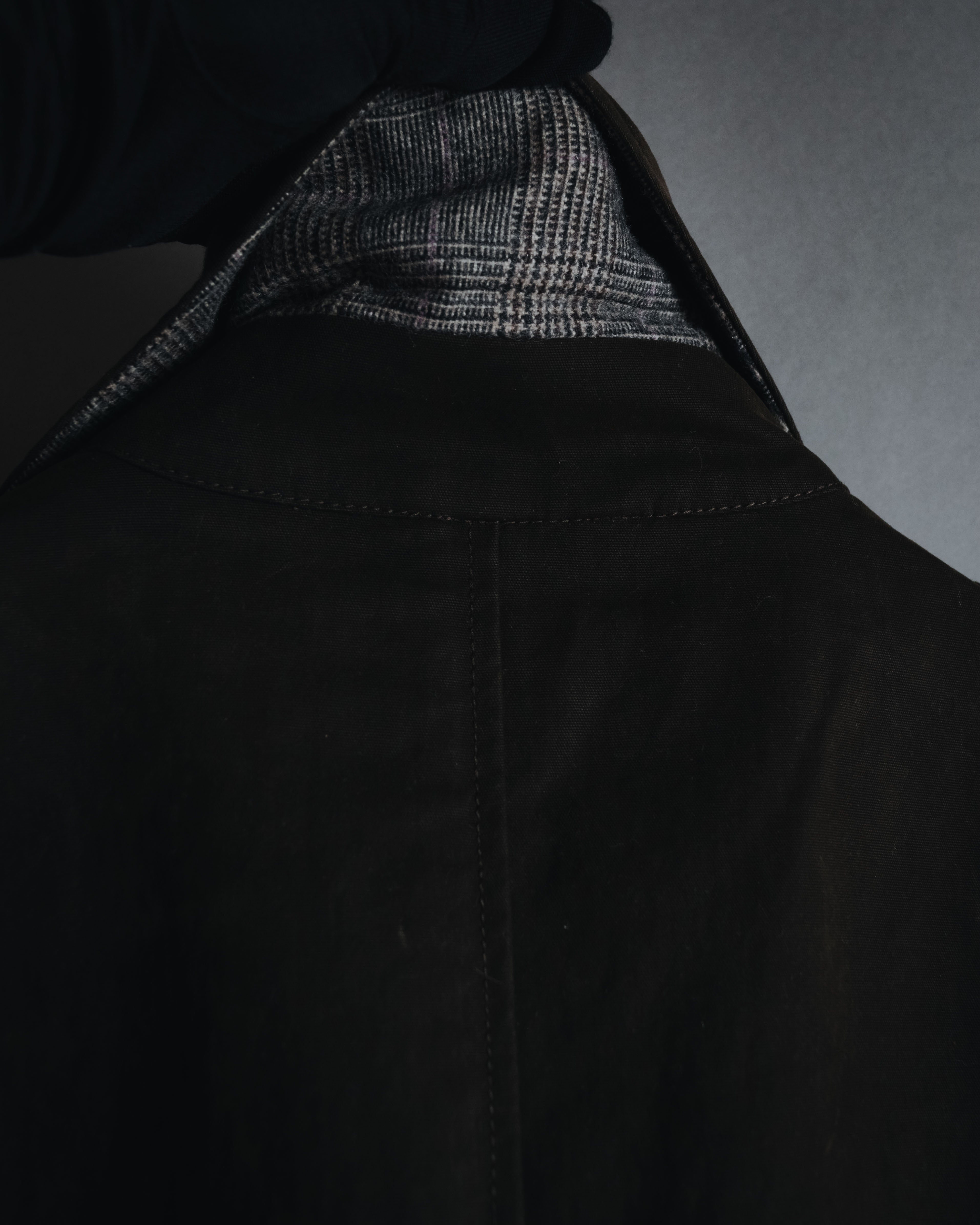 "DOLCE & GABBANA" 00’s resin coated patch detail belted coat