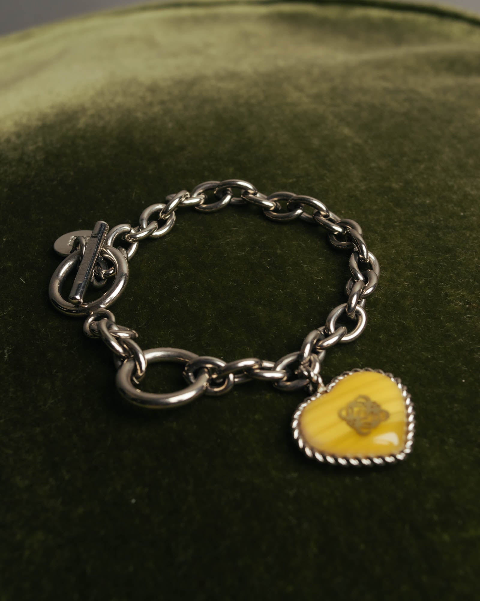 LOEWE (ロエベ) - ハートチャーム チェーンブレスレット - イエロー