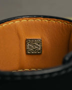 “LOEWE” 2010’s-2020’s industrial leather cuff bracelet