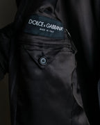 "Dolce & Gabbana" Pinstripe vertical lines emphasized tailored jacket