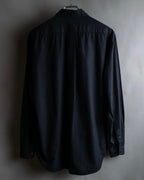 "Yohji Yamamoto COSTUME d’HOMME" Minimal detail cotton poplin black shirt