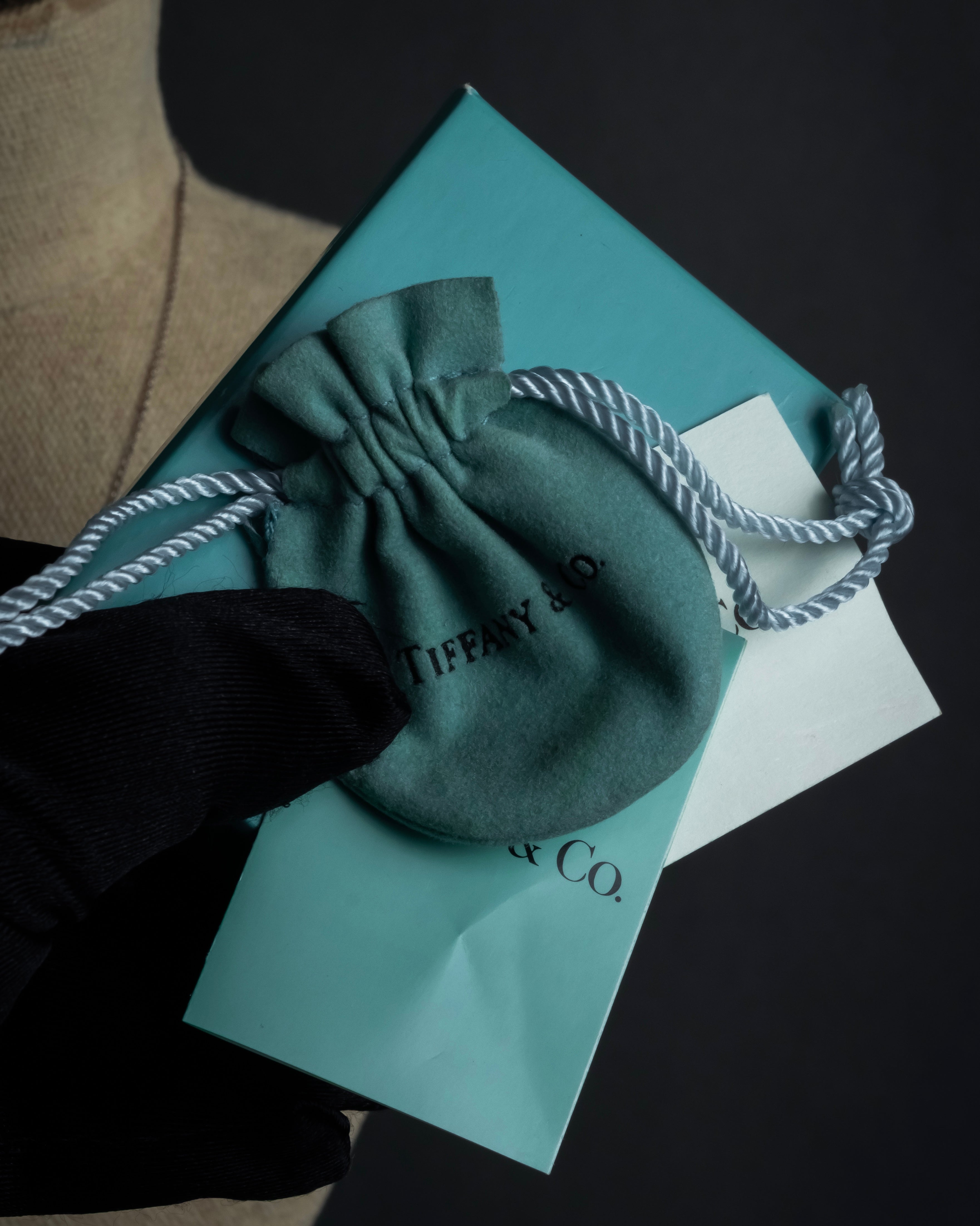 "Tiffany&Co" Elsa Peretti double teardrop motif pendant