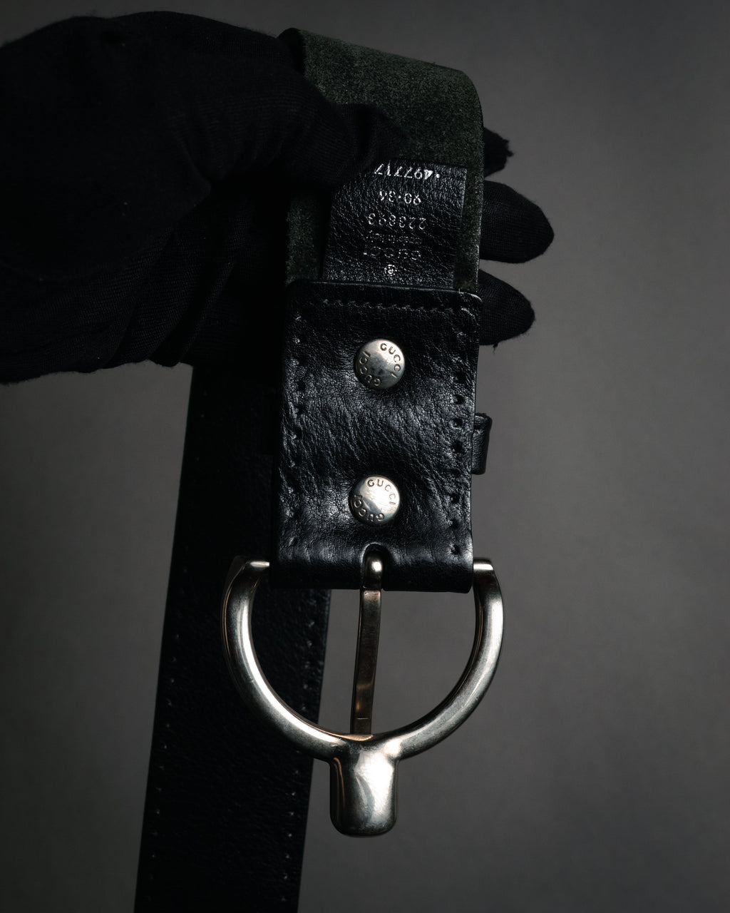 "GUCCI" 90’s-00’s Horsebit buckle leather belt