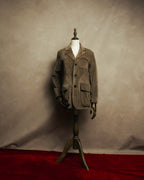 “GIORGIO ARMANI” 90’s-00’s Suede-effect multi-pocket tailored field jacket