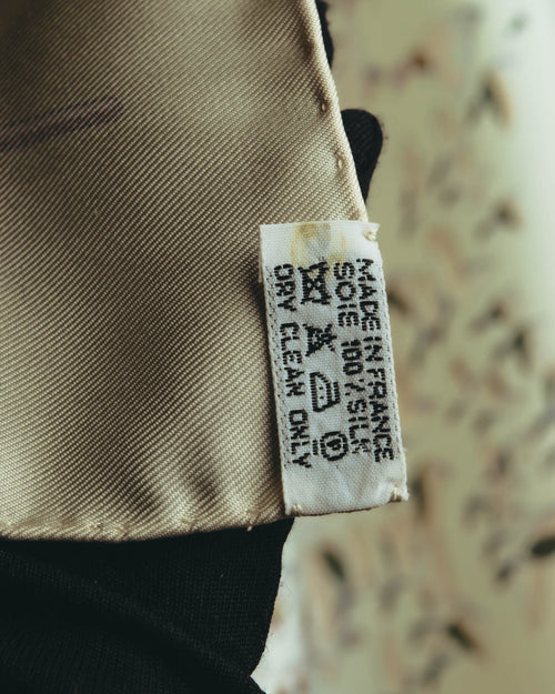 "Hermès" 00's Pastel bird print silk scarf