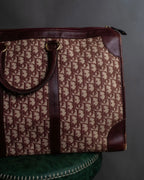 "Christian Dior" Trotter monogram jacquard boston bag