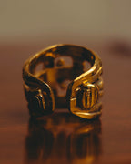 -SPECIAL- “CHANEL” 1996 Spring Collection Lattice CC wide band ring