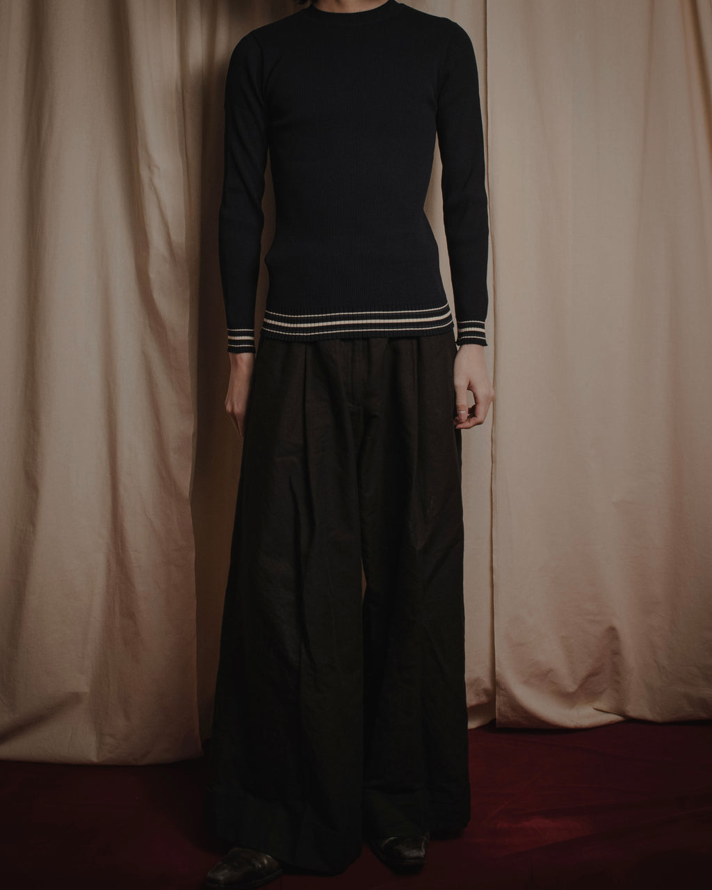 "Jean Paul GAULTIER CLASSIQUE"
Mid 90s nylon rib knit sweater