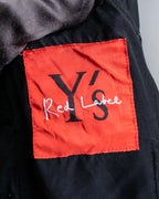 “Y’s COMPOSITION: SEE ATTACHED LABEL” Layered design multi buttons tail coat