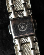 "VALENTINO ROLENTA" Green stone design square watch bracelet