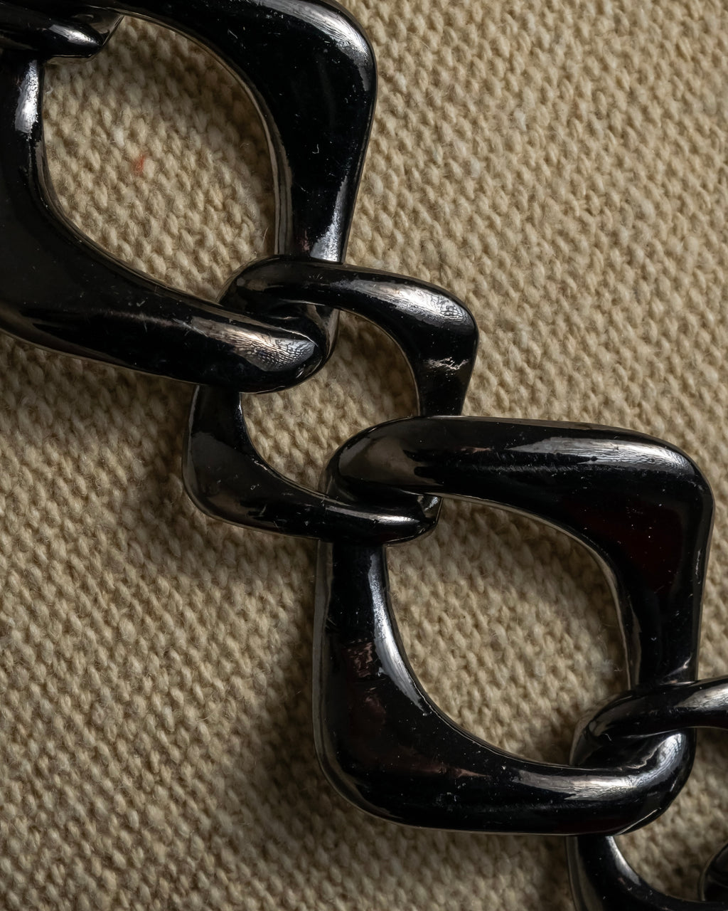 "YVES SAINT LAURENT" Sculptural link chain necklace