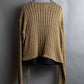 "MAISON MARGIELA" Ribbed drawcord cotton linen knit pullover