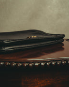 “BALENCIAGA” 80’s-early 90’s double BB leather chain shoulder bag