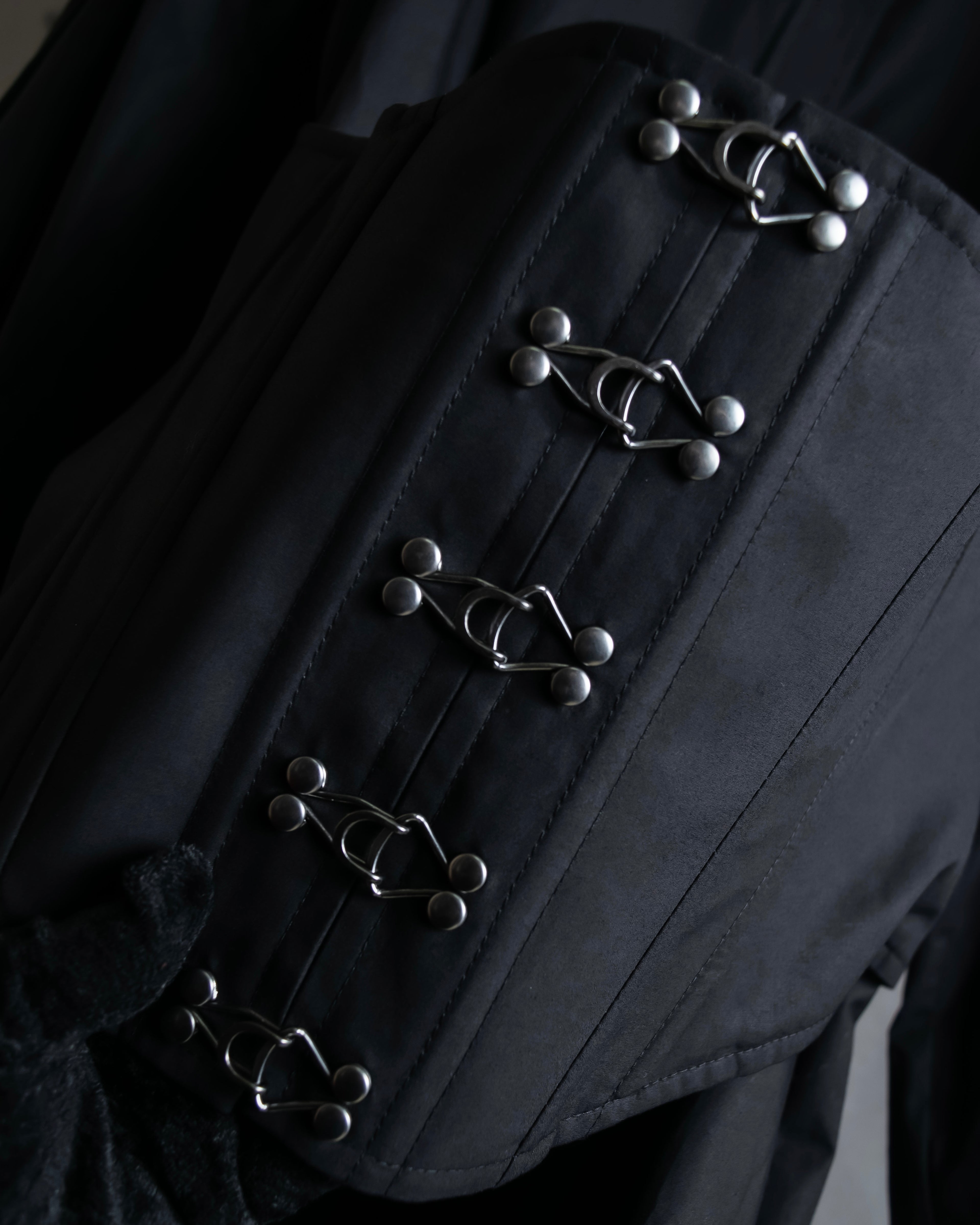 "KIMHĒKIM" Bondage corset belt design shirt dress