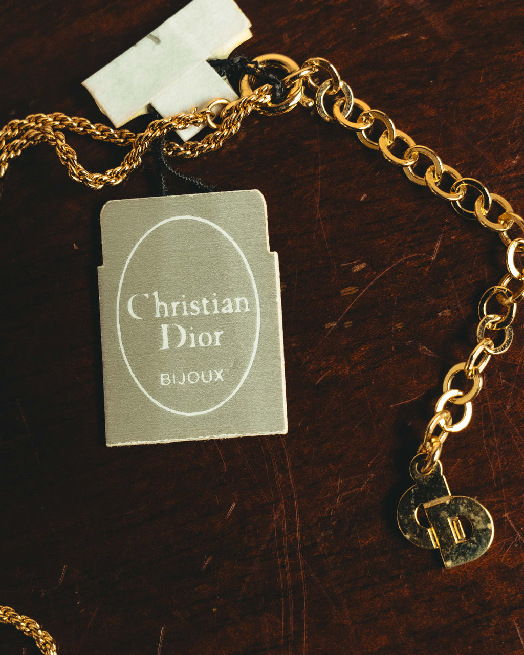 "Christian Dior" 70's-80's Sculptural leaf pendant necklace