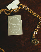 "Christian Dior" 70's-80's Sculptural leaf pendant necklace