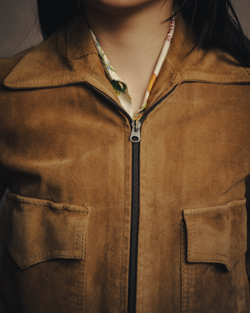 -SPECIAL- “GUCCI” 70’s-80’s Bovine suede bomber jacket