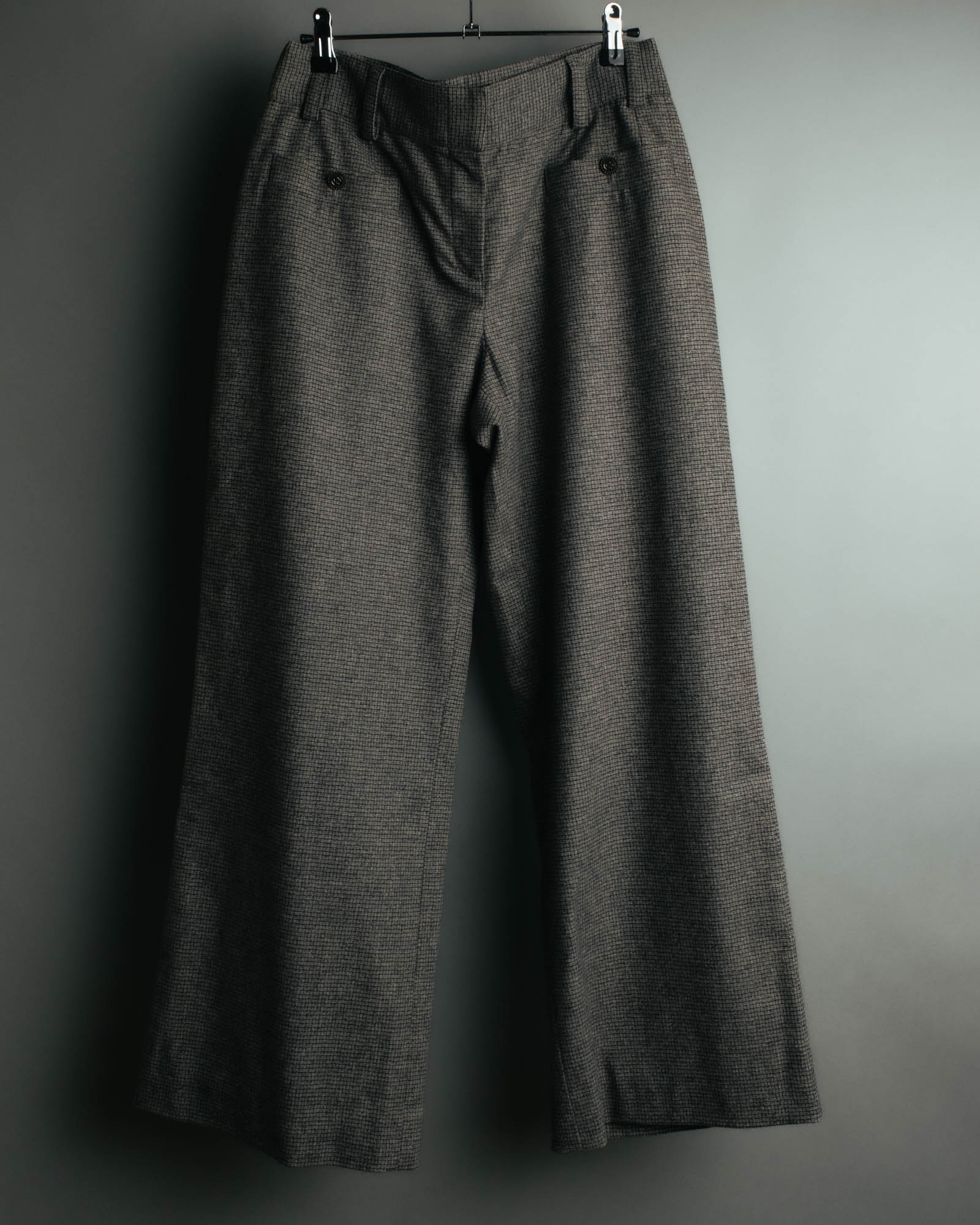 -SPECIAL- “CHANEL” 05AWmicro houndstooth tweed wide trousers