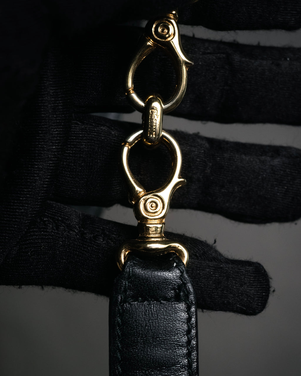 “CELINE” 80’s–90’s Equestrian hardware leather belt