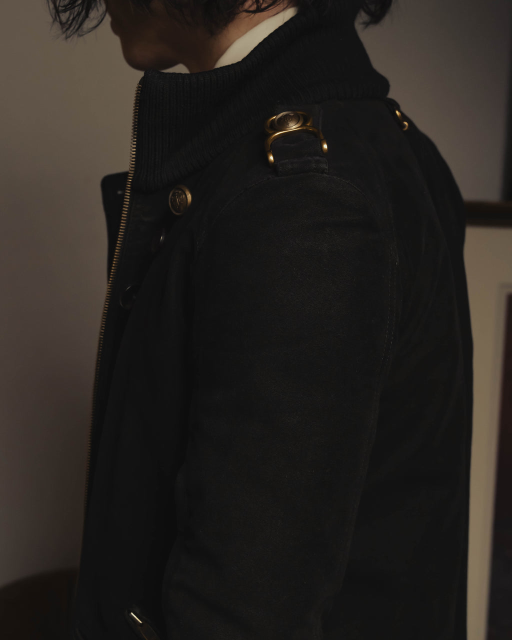 “GUCCI” Late 00’s military detail cotton long jacket