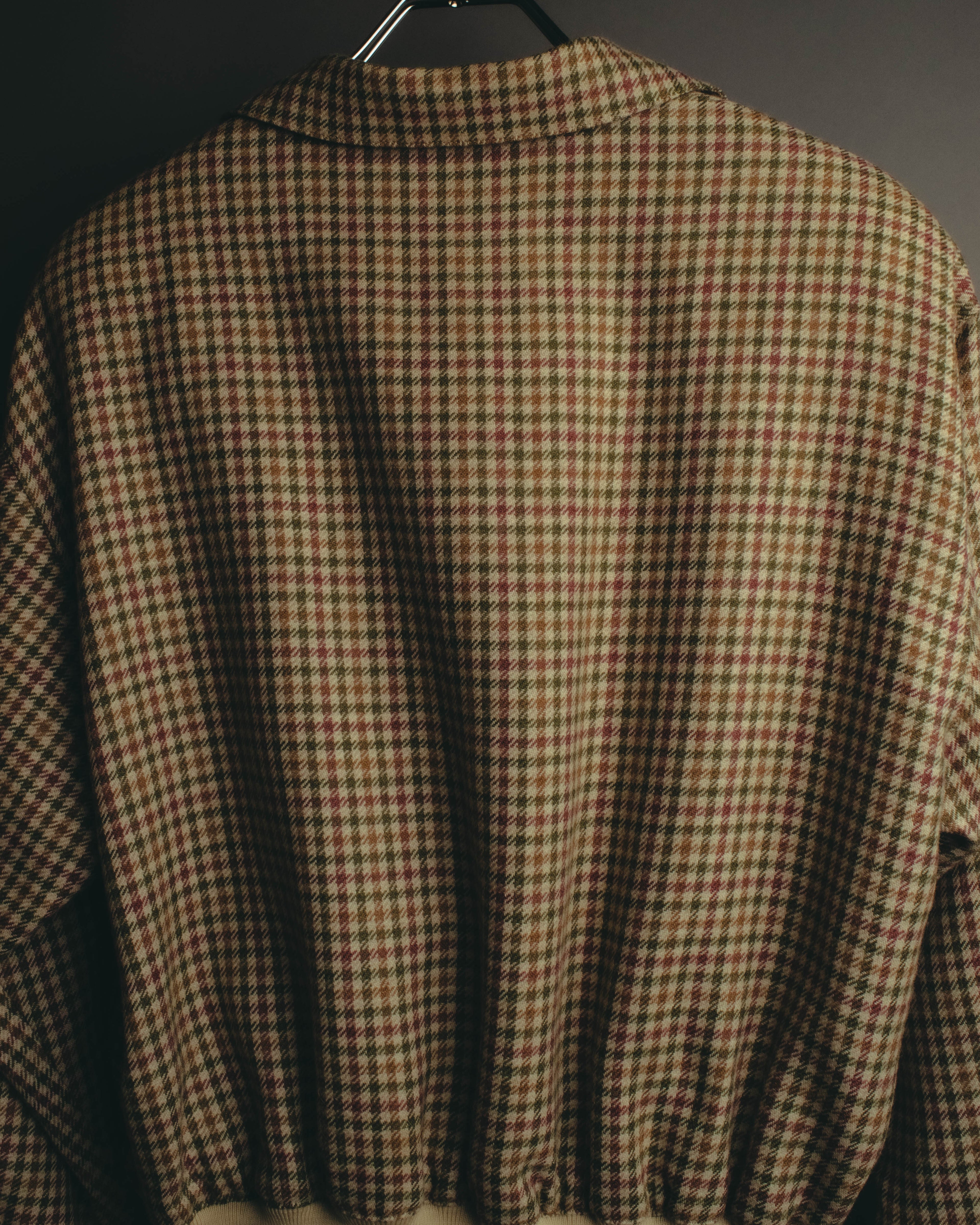 "Christian Dior" 80's-90's Wool check bomber jacket