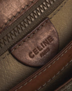 "CELINE" 80’s macadam canvas shoulder bag