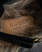 "GUCCI" Horsebit design Princetown heeled loafers