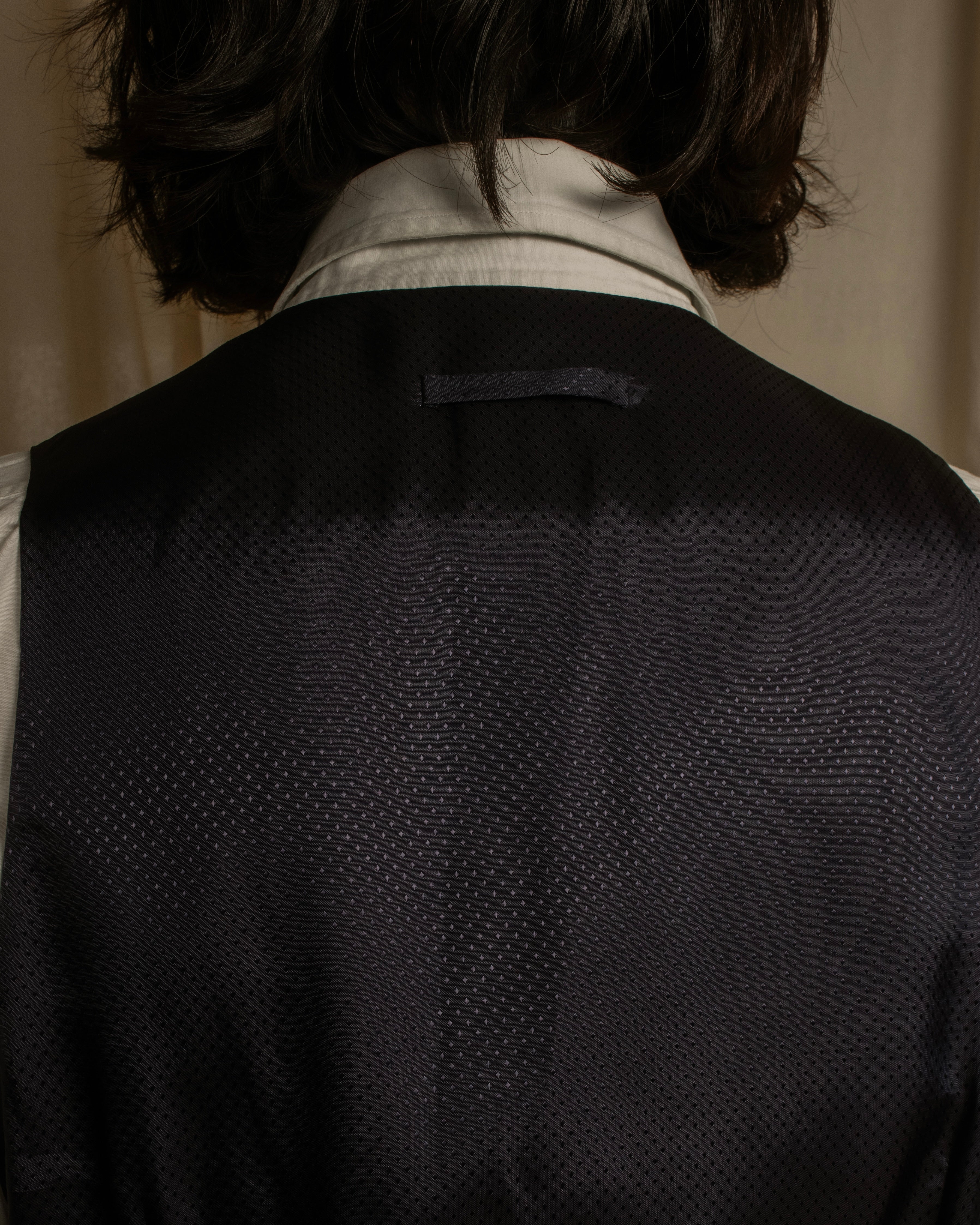 "JEAN PAUL GAULTIER" 90's Geometric lace design tailored vest