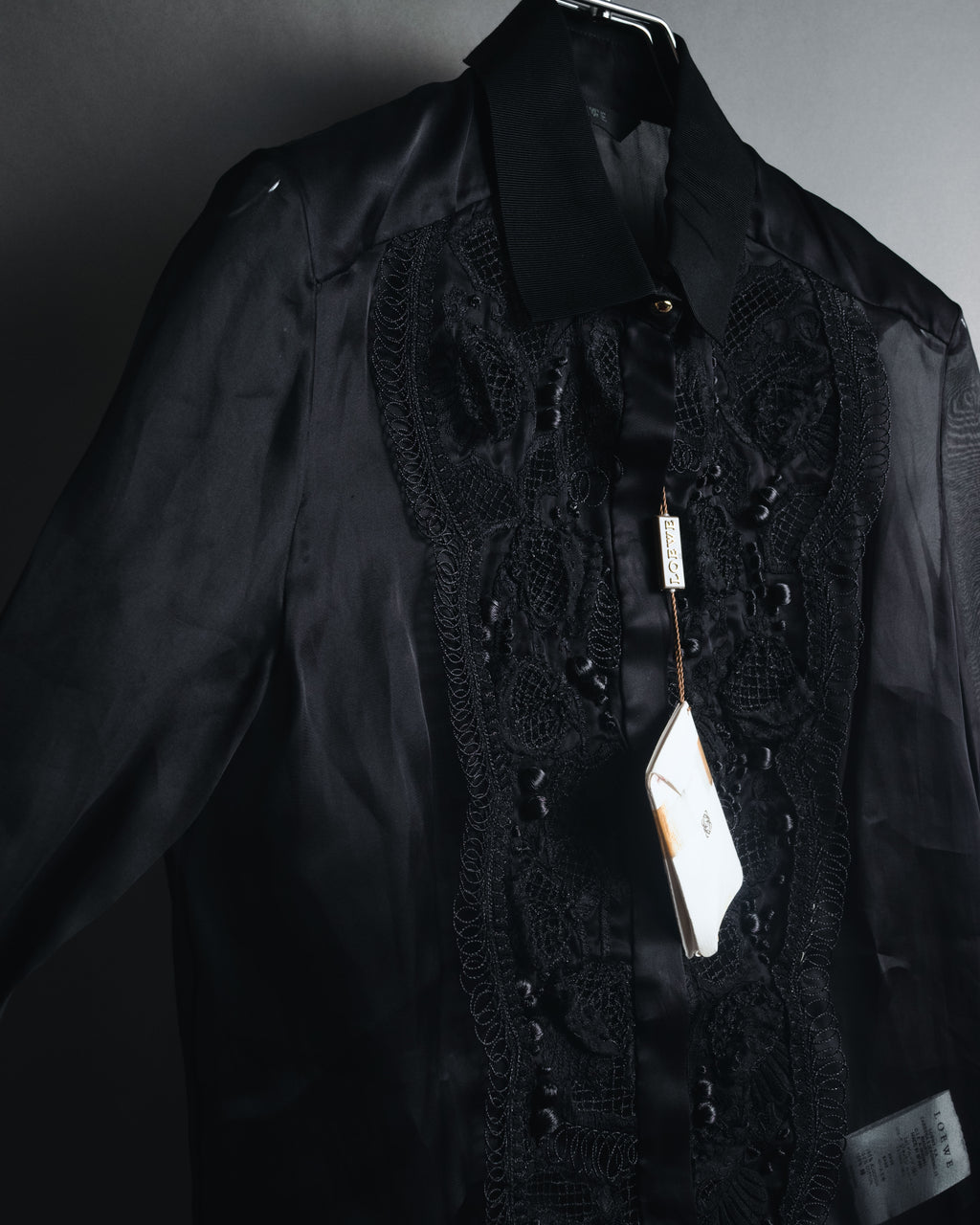"LOEWE" 2014AW Sheer embroidered shirt