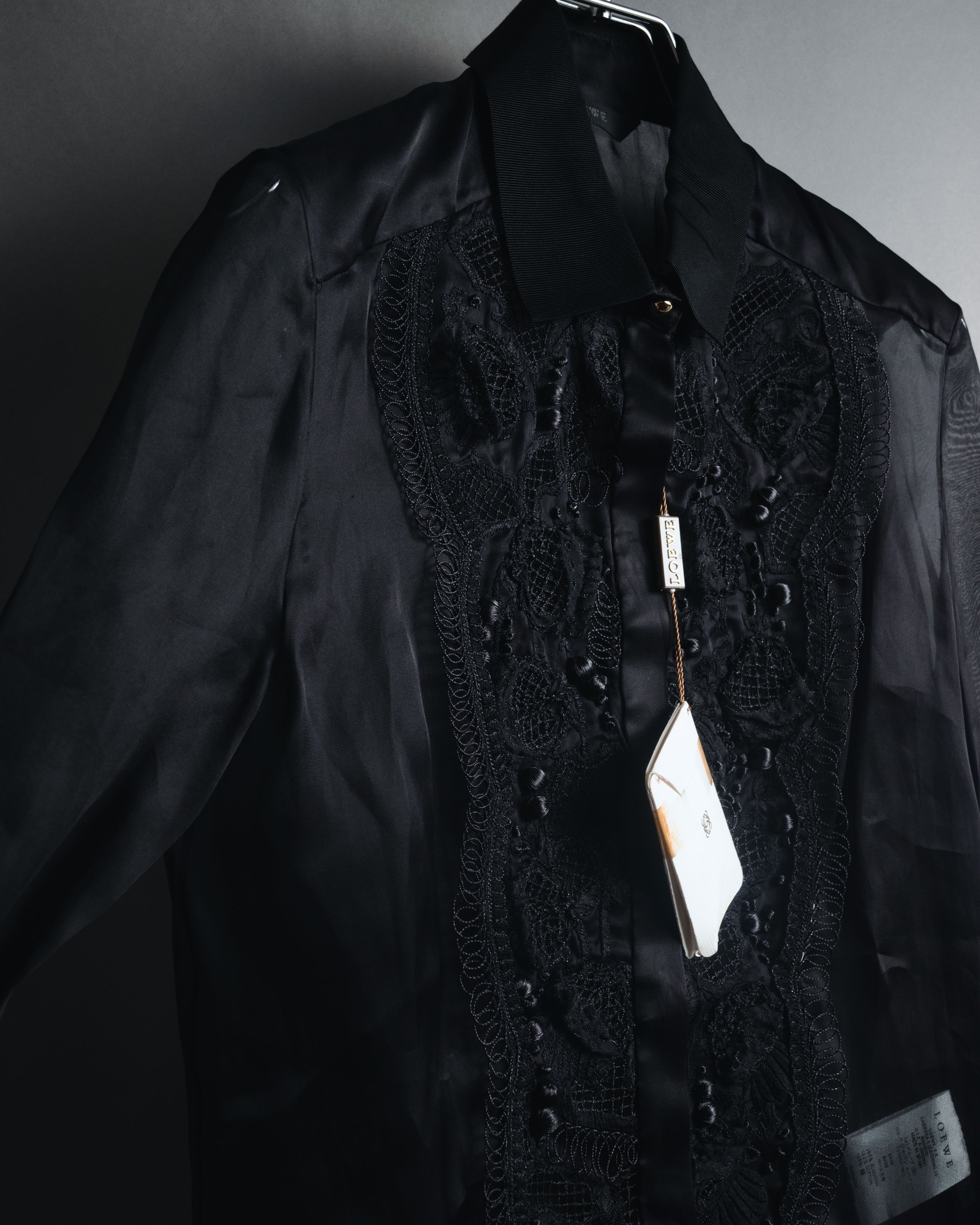 "LOEWE" 2014AW Sheer embroidered shirt