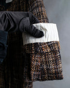 "PRADA" Multicolor mixed tweed short jacket