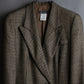 "GIORGIO ARMANI" Diamond pattern peak lapel double breasted tailored jacket