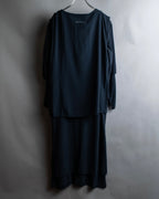 "Maison Martin Margiela" Beautiful draped navy 3-way dress
