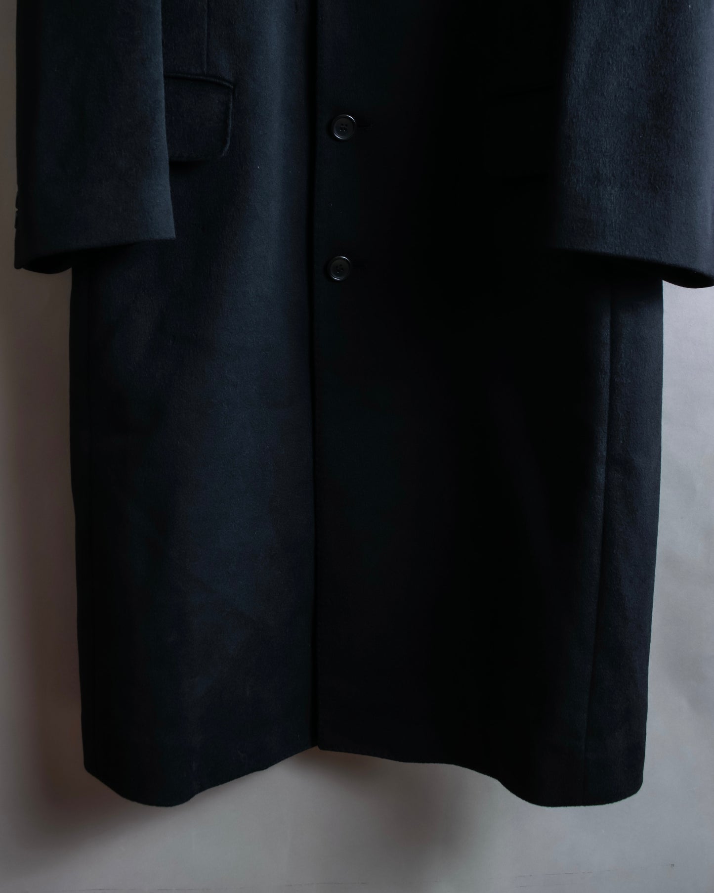 "GIANNI VALENTINO" 100% cashmere oversized chesterfield coat